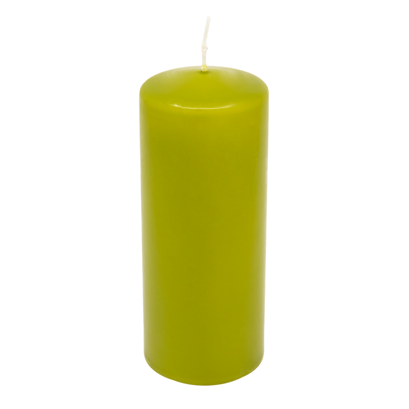 Bougie Pilier Vert Foncé – Ø 6 Cm, Hauteur 10 Cm, Brûle Environ 24h – Décoration Table, Ambiance Cosy